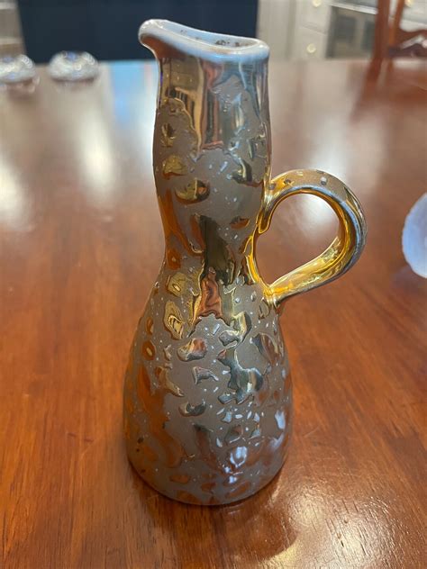 Vintage Weeping 24k Gold Coated Pitcher Etsy