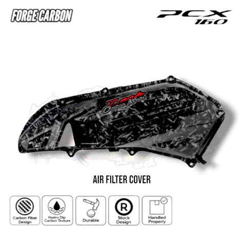 Forged Honda Pcx Adv Air Filter Cover Glossy Carbon Hydro