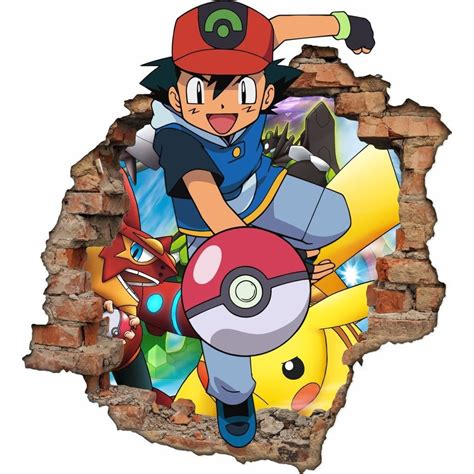 Adesivo Parede Pokemon Buraco D Go Shopee Brasil