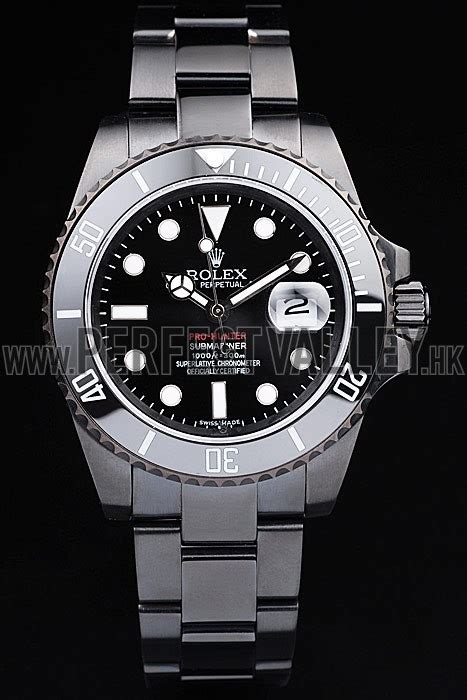 Rolex Swiss Submariner Pro Hunter Black Steel Strap Black Dial