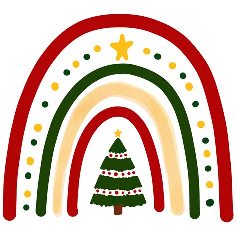 Cute Christmas Rainbow 11025373 PNG