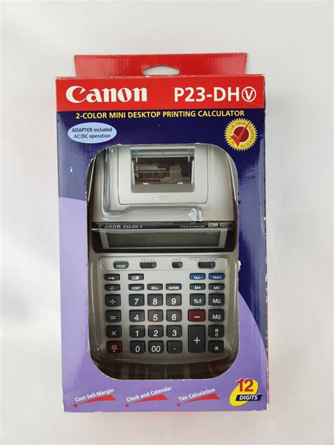 Canon P Dh Iii Color Digits Mini Desktop Printing Calculator Xl