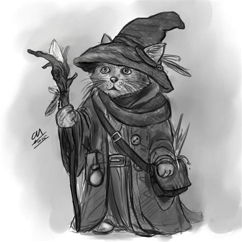 Wizard Cat by catmushrooms on DeviantArt