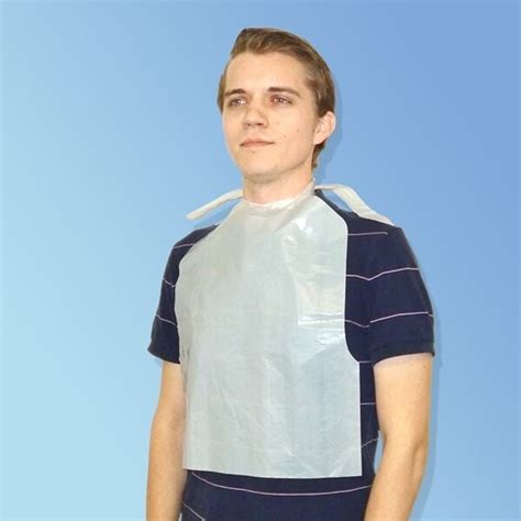 Medline Non24267a Waterproof Plastic Adult Bibs