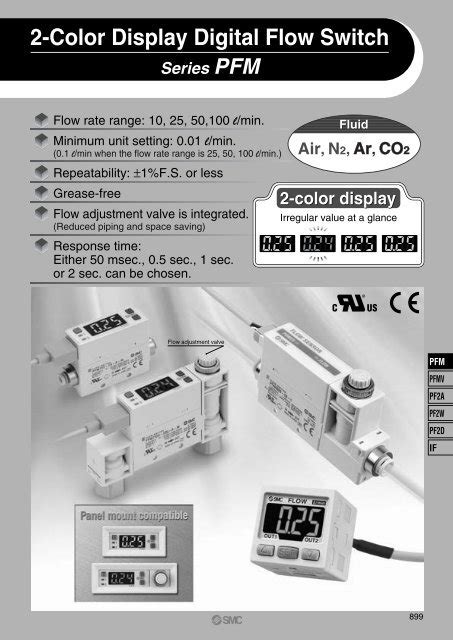 Series Pfm Color Display Digital Flow Switch