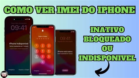 Como ver IMEI do iphone bloqueado inativo ou indisponível modo