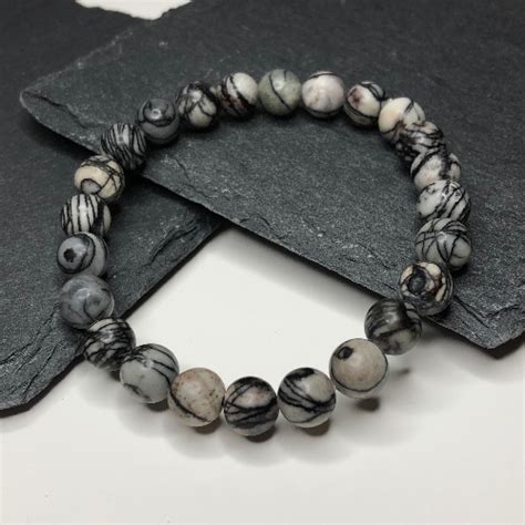 Picasso Jasper Stretch Bracelet At Silver Tales Jewellery Handmade