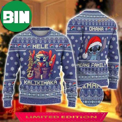 Stitch Mele Kalikimaka Merry Christmas 2023 Unique Ugly Sweater Binteez