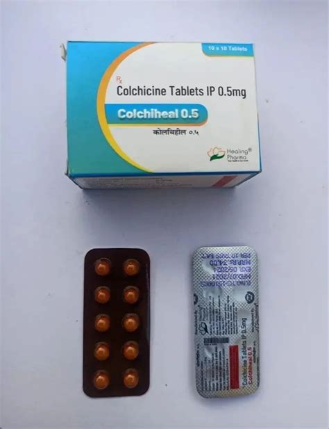 COLCHIHEAL COLCHICINE 0 5mg Tablets At Rs 75 Stripe Pharmaceutical