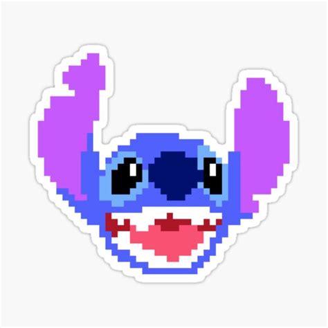 Stitch 8bit Sticker By Kaimana999 Redbubble