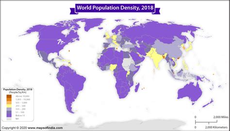 World Map Of Population Density - Map Of Campus