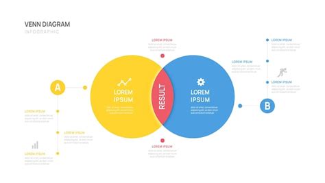 Premium Vector Infographic Circle Venn Diagram Chart Template For