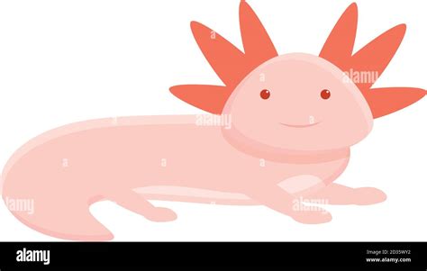 Ic Ne D Axolotl En Veille Dessin Anim De L Ic Ne De Vecteur Axolotl