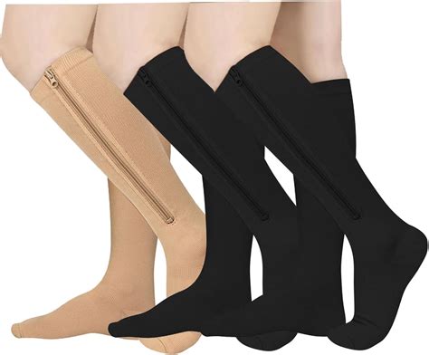 Amazon Athbavib Pairs Zipper Compression Socks Mmhg