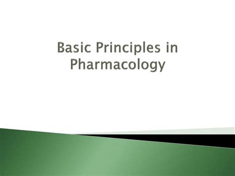 PDF Basic Principles In Pharmacology Pharmacokinetics Pharmacology