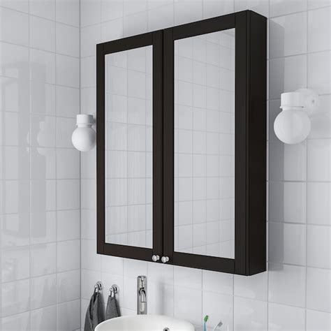 Godmorgon Mirror Cabinet With 2 Doors Kasjön Dark Gray Ikea