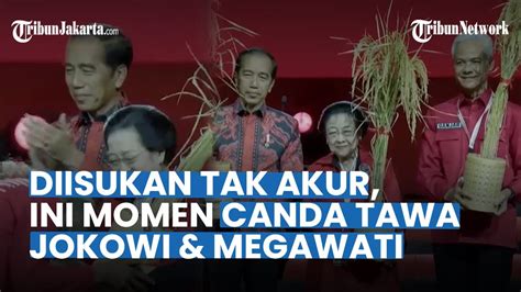 Diisukan Tak Akur Ini Momen Canda Tawa Jokowi Megawati Di Depan