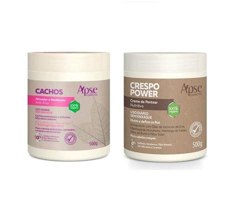 Kit Apse Ativador E Modelador Anti Frizz Cachos E Apse Creme De Pentear