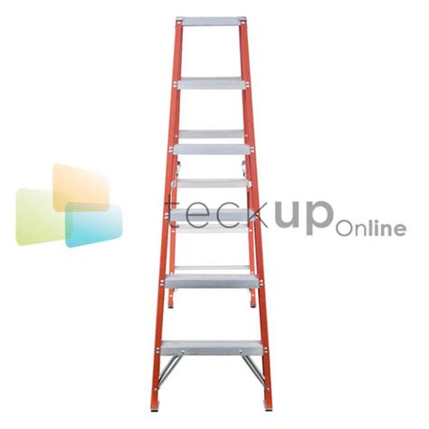 Escalera Cuprum Fibra De Vidrio Doble Acceso 1 83 M 6 Peldaños 225 Kg