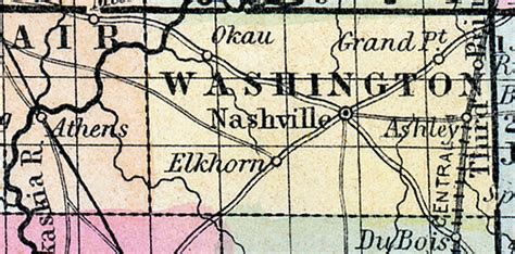 Washington County Illinois 1857 House Divided