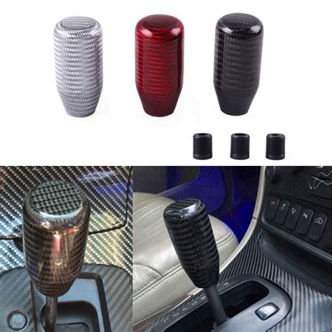 Walbest Carbon Fiber Shift Knob Universal Shift Knobs With 3 Adapter Universal Gear Shift Style