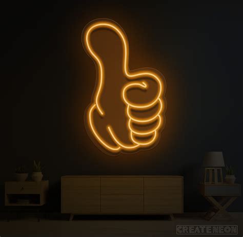 Buy Thumbs Up Neon Sign - Custom Made LED Neon Sign