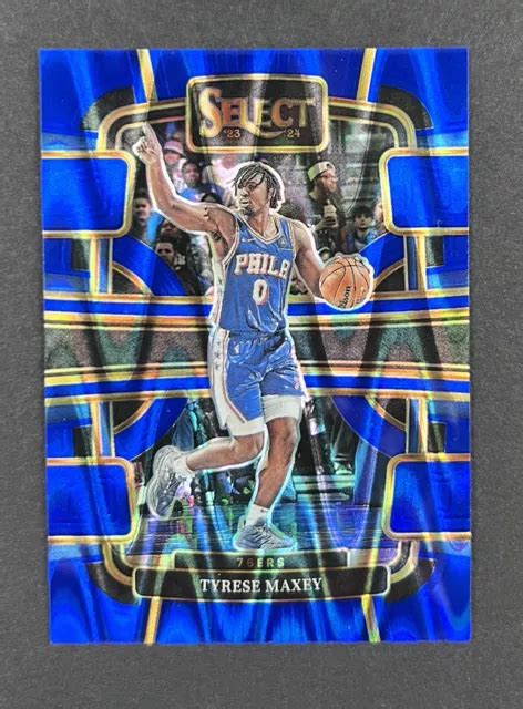 Tyrese Maxey Panini Select Nba Blu Tettonico Prizm Sp