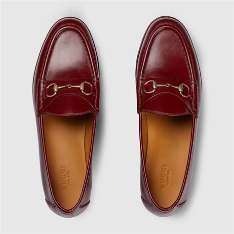 Mocasín con plataforma Gucci Horsebit para mujer inpiel Gucci Rosso