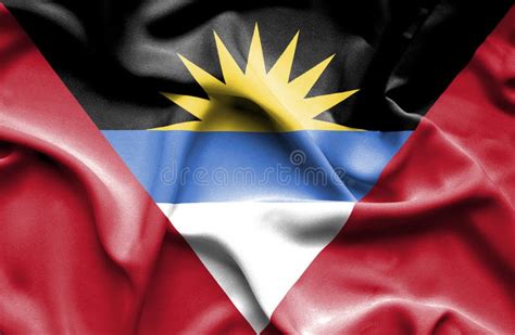 Bandera Que Agita De Antigua Y De Barbuda Stock De Ilustraci N