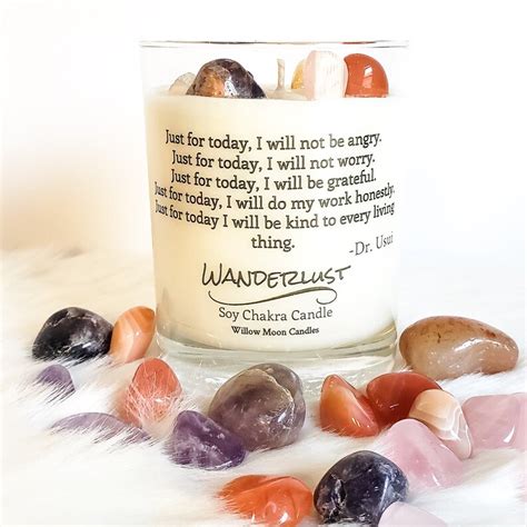 Chakra Candle Gemstone Candle Reiki Charged Reiki Candle Etsy