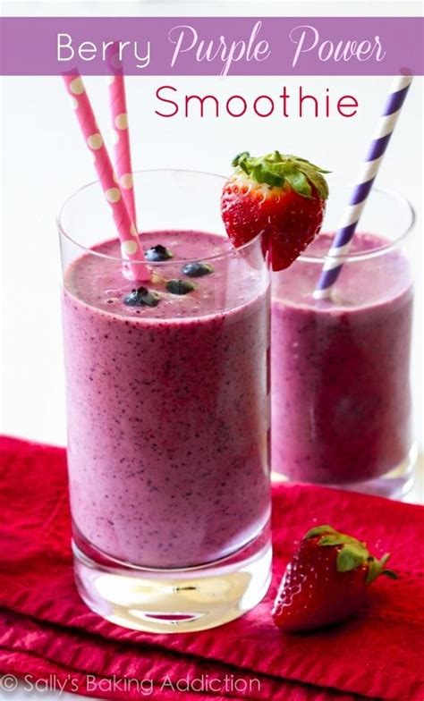 Berry Purple Power Smoothie Sallys Baking Addiction