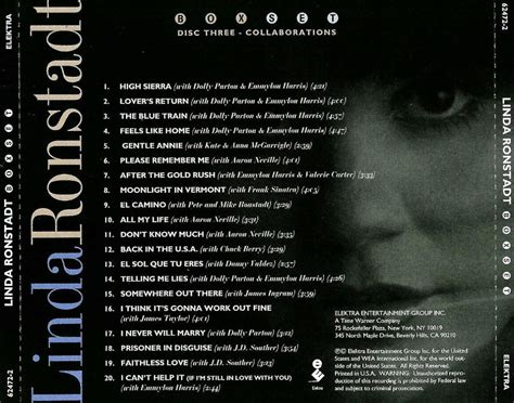 Carátula Trasera de Linda Ronstadt Boxset Disc Three Portada