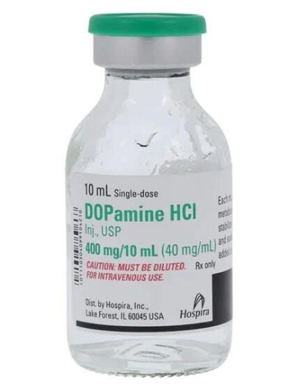 Dopamine Hcl 40mgml Sdv 10ml 25vialstray Mcguff