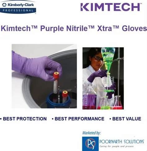 Kimtech Purple Nitrile Xtra Exam Gloves Medium Pack Of