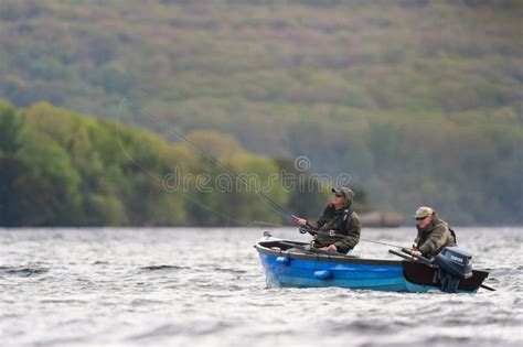 Man Fishing On The Lakes Of Killarney National Park Editorial