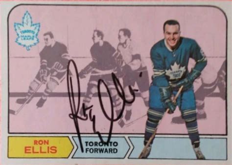 O Pee Chee Ron Ellis Hockey Autographed Trading Card Nhl Hockey