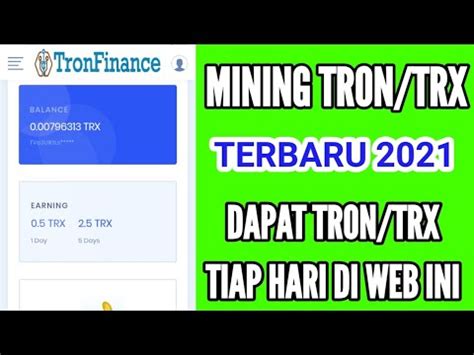 Mining Tron TRX Terbaru 2021 YouTube