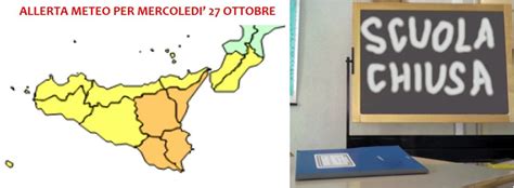 Allerta Meteo scuole chiuse anche Mercoledì 27 Ottobre in alcuni