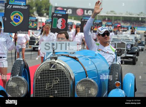 German Driver Adrian Sutil Of Force India Smiles During Drivers Parade