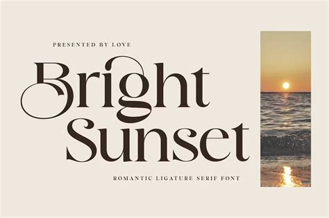 Bright Sunset Font Dafont Free