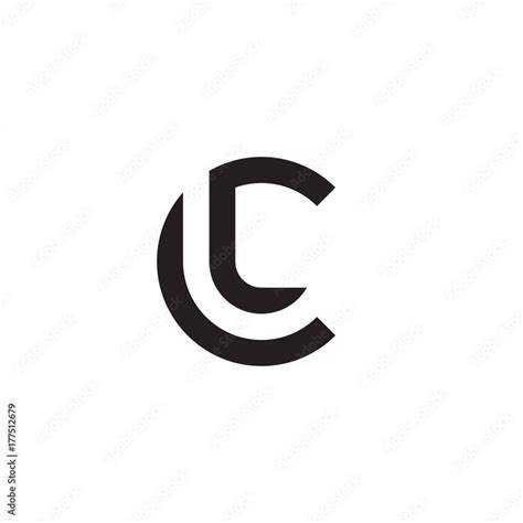 Download Initial Letter Cl Lc L Inside C Linked Line Circle Shape