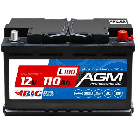 Big Agm Solarbatterie Ah V Batterie Versorgung Caravan Boot Ah