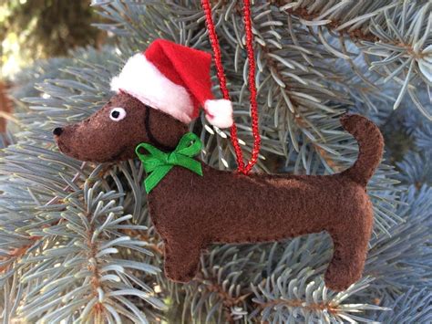 Santa Dachshund Christmas Tree Ornament Etsy Dachshund Christmas