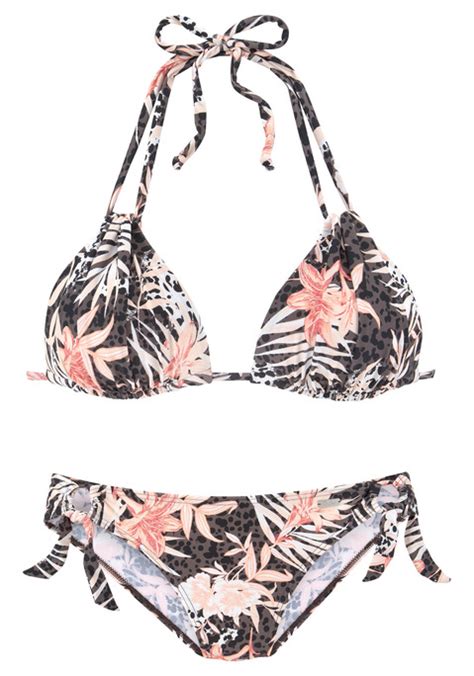 Triangel Bikini Braun Apricot Cup C D Lascana De