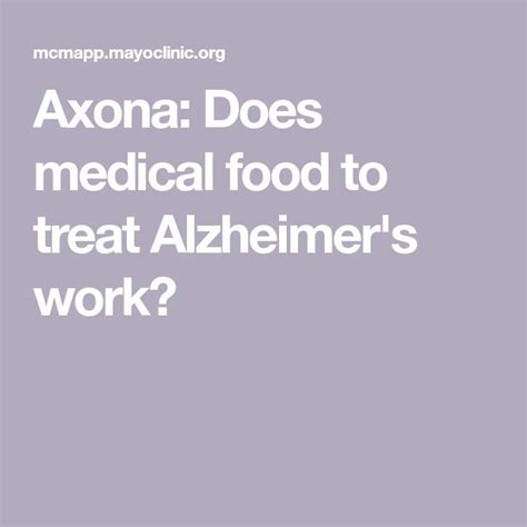 Axona: Does medical food to treat Alzheimer's work? | Alzheimers, Medical, Food