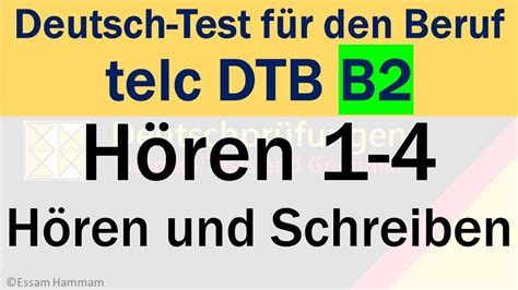 Dtb B Deutsch Test F R Den Beruf B H Ren H Ren Und