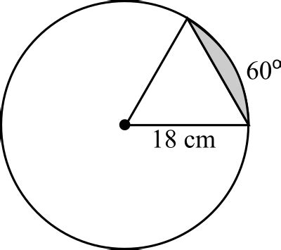 Find The Area Of The Shaded Segment Of The Circle Homework Study