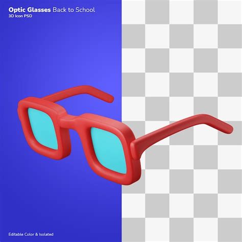 Gafas ópticas gafas 3d ilustración renderizado icono editable