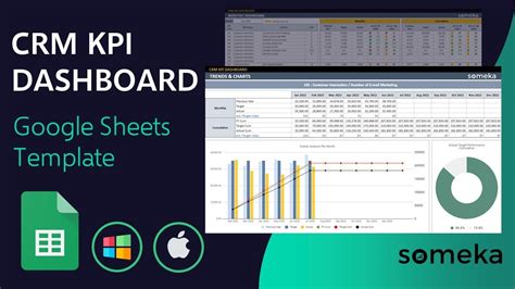 Crm Kpi Dashboard Google Sheets Template Track Customer Relationship