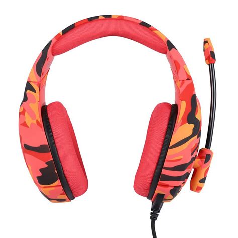 Headset Gamer Onikuma K B Camuflado Vermelho The Kase Store